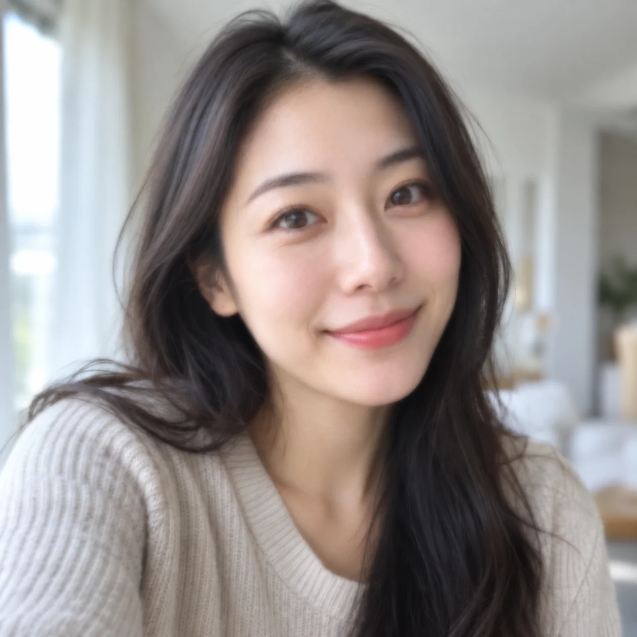 Original selfie before AI portrait enhancement