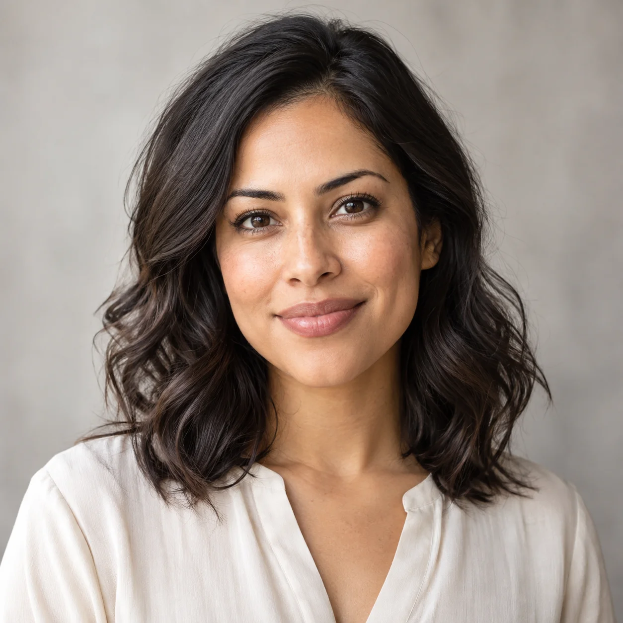 Portrait photo after AI enhancement, with clearer facial detail and definition