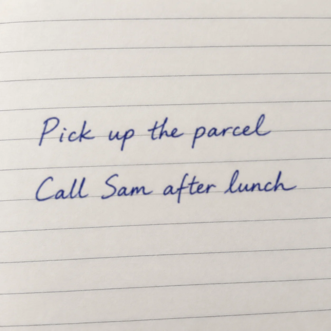 Handwritten note with soft, partly visible words before AI text deblurring